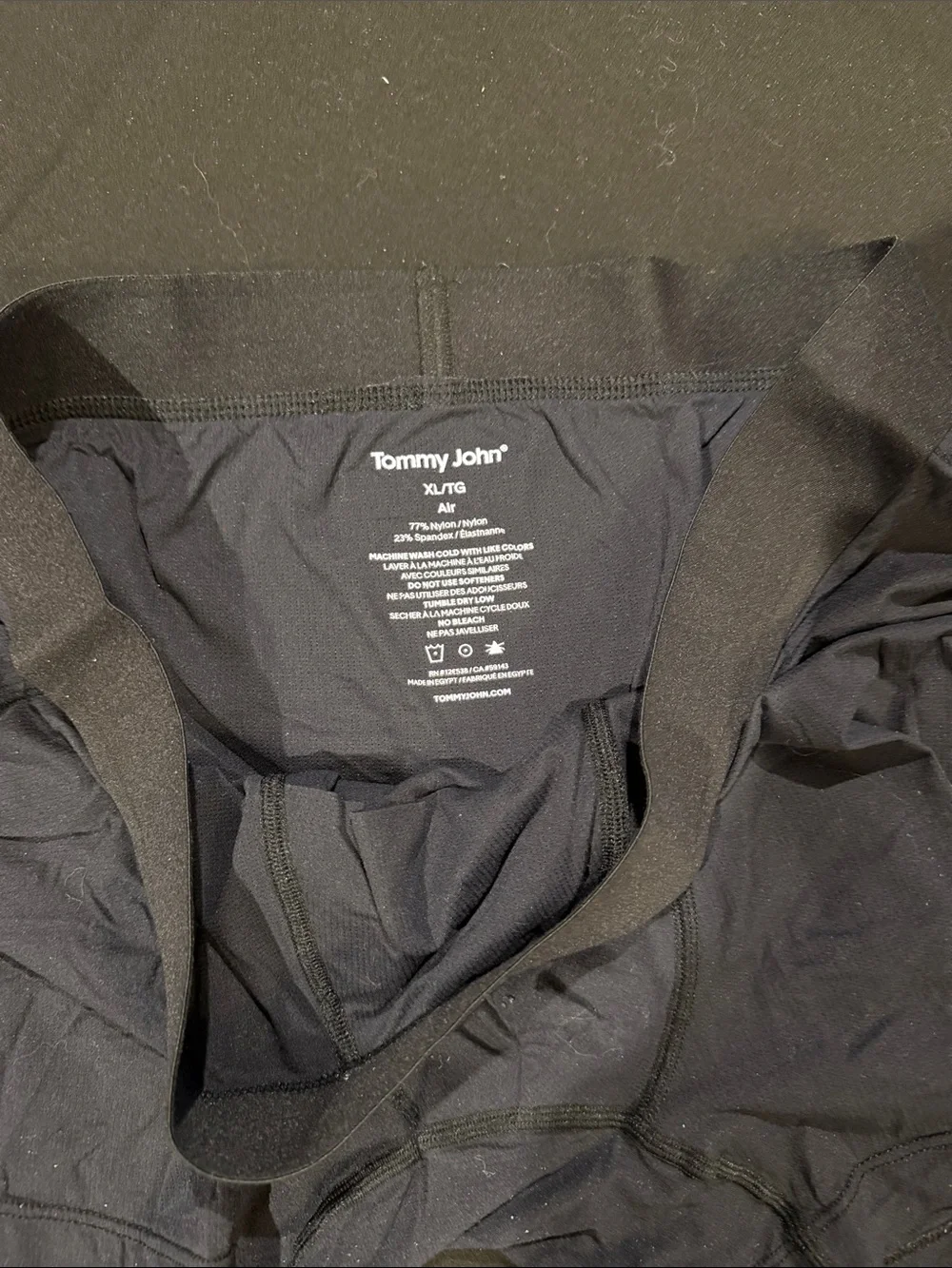 Tommy John Men's Black Boxer Briefs
